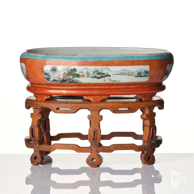 A Chinese faux bois jardiniere, - 图4